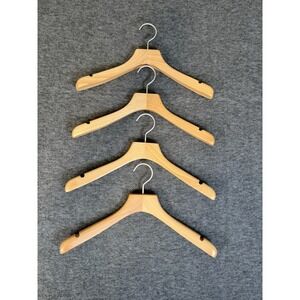New Esprit Heavy Duty Wood Hangers Metal Swivel Hook Notched Arms Set Of 4 15"‎